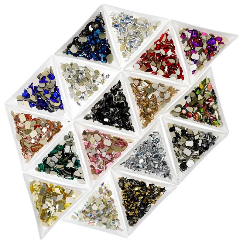 

Swarovsky Super Glitter Crystal AB Rhinestones Flat Back Glass Chameleon Nail Rhinestones For Charms 3D Nails Art Decorations