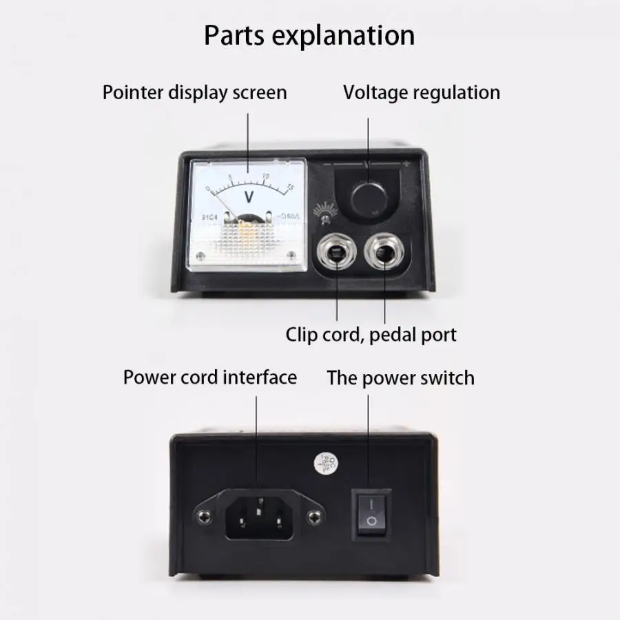 Профессиональная тату машина Регулируемый источник питания дисплей со стрелкой