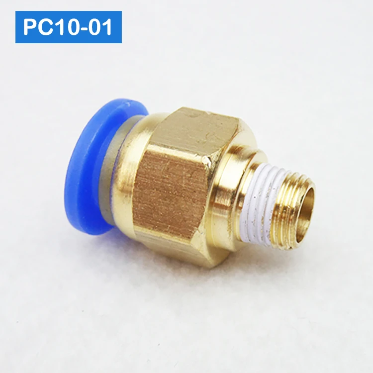 10 шт. BSPT PC6-01 PC6-02 PC8-02 PC4-m5 PC10-02 воздуха коннектор мужской шланг фитинги прямой пуш-ап в фитинги для пневматического соединения