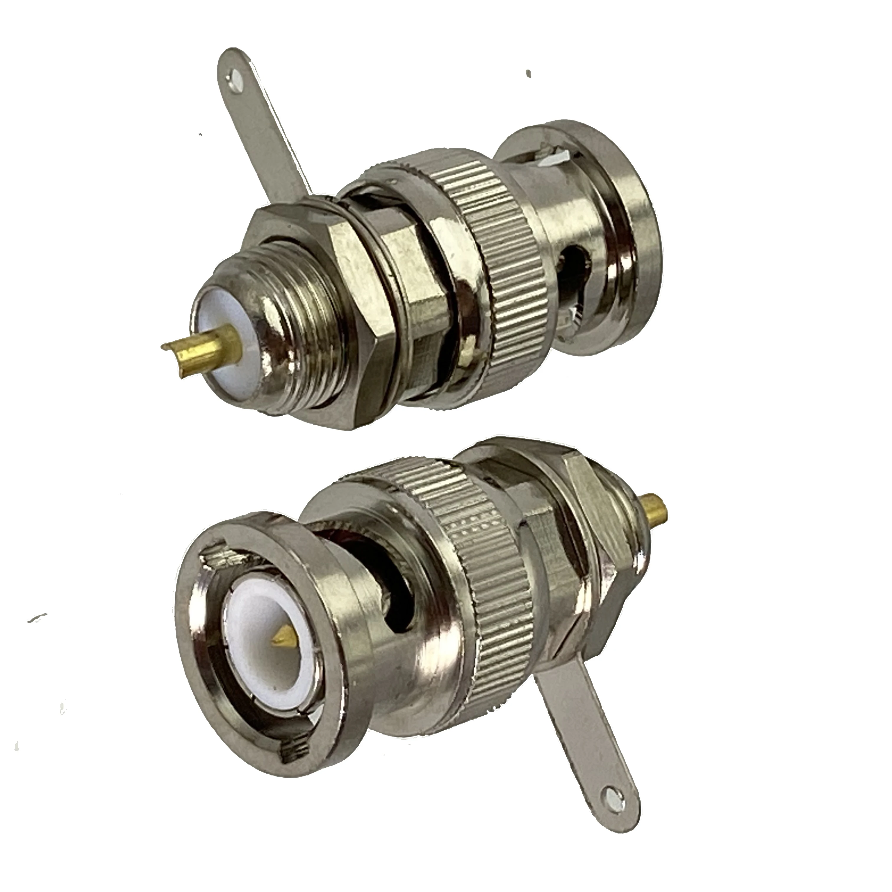 

1pcs Connector BNC Plug Male Bulkhead Nut Solder Pancel Mount Wire Terminals Straight RF Coaxial Adapter New