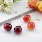 Женские вишневые серьги, вишневые серьги в стиле аниме JoJos, вишневые серьги, вишневые серьги