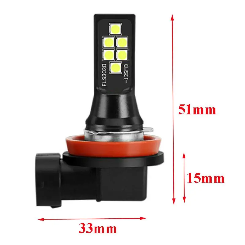 Светодиодный противотуманный светильник Canbus H8 H11 2 шт. 6000 К белые автомобильные