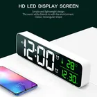 Цифровой светодиодный Будильник для спальни, прикроватная тумбочка с функцией повтора, цифровые часы для тяжелой сна, двойные часы с USB зарядкой