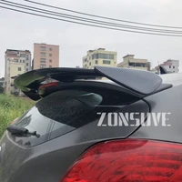 use for hyundai veloster spoiler 2012 13 14 15 2016 year glossy carbon fiberbas rear roof wing sport body kit accessories