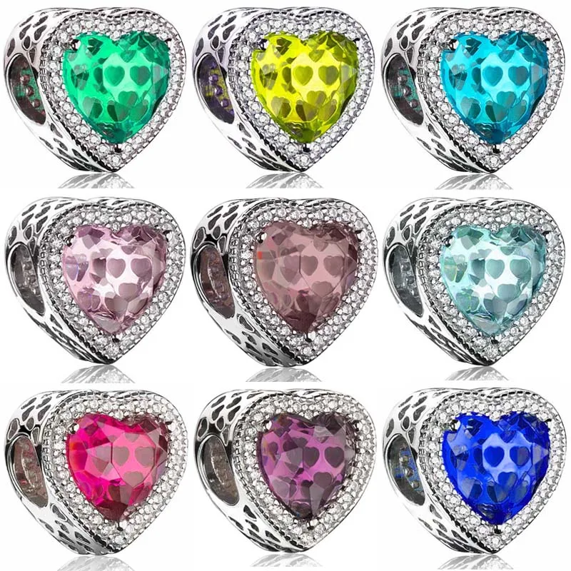 

Оригинальные разноцветные блестящие сердца с кристаллами