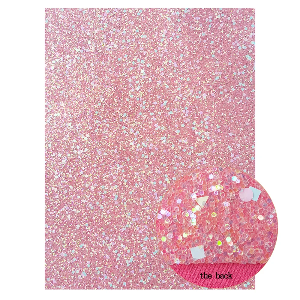 

QIBUMAY A4 size Chunky Glitter Fabric Thick Shiny Synthetic Leather Sheets DIY Earring Hair Bow Accessories DIY Party Decroation