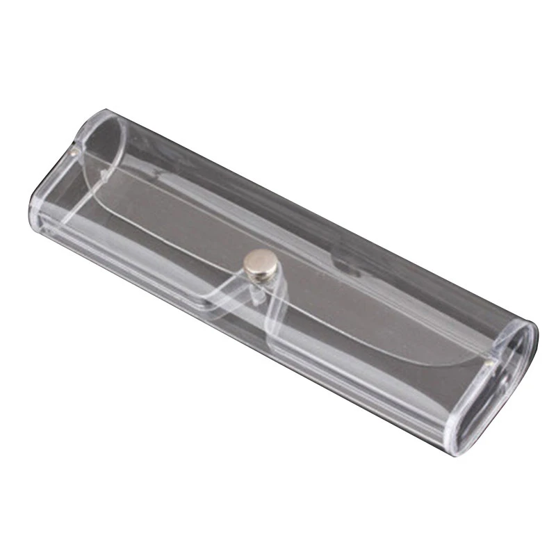 

Cute Plastic Transparent Clear Crystal Eyeglass Spectacle Protector Case Box Holder Soft Pencil Case Pen Bag Storage Box