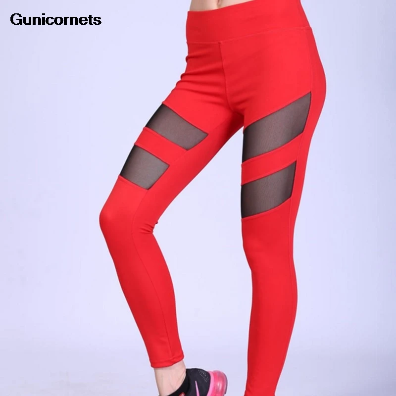 Женские Штаны Для Йоги черные и серые сексуальные сетчатые брюки для бега