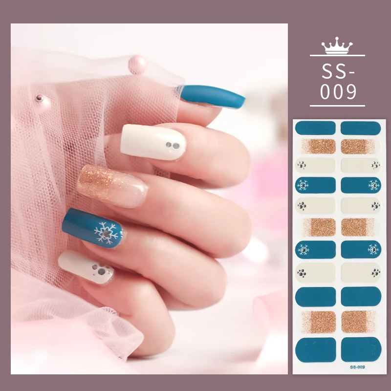 

Pink and Golden Shiny Nail Stickers Full Cover Nail Decoration Self Adhesive Designed Nail Art Stickers for Nails Designer