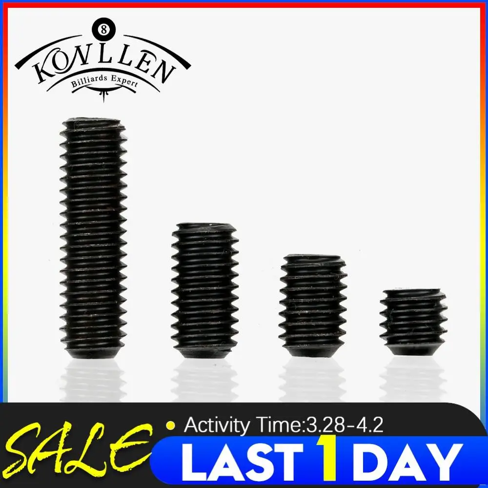 

KONLLEN Weight Bolt Pool Cue 0.2/0.4/0.5/1.1oz Iron Material Adjust Weight 4 Pieces of Screw Adjustable Billiard Accessories