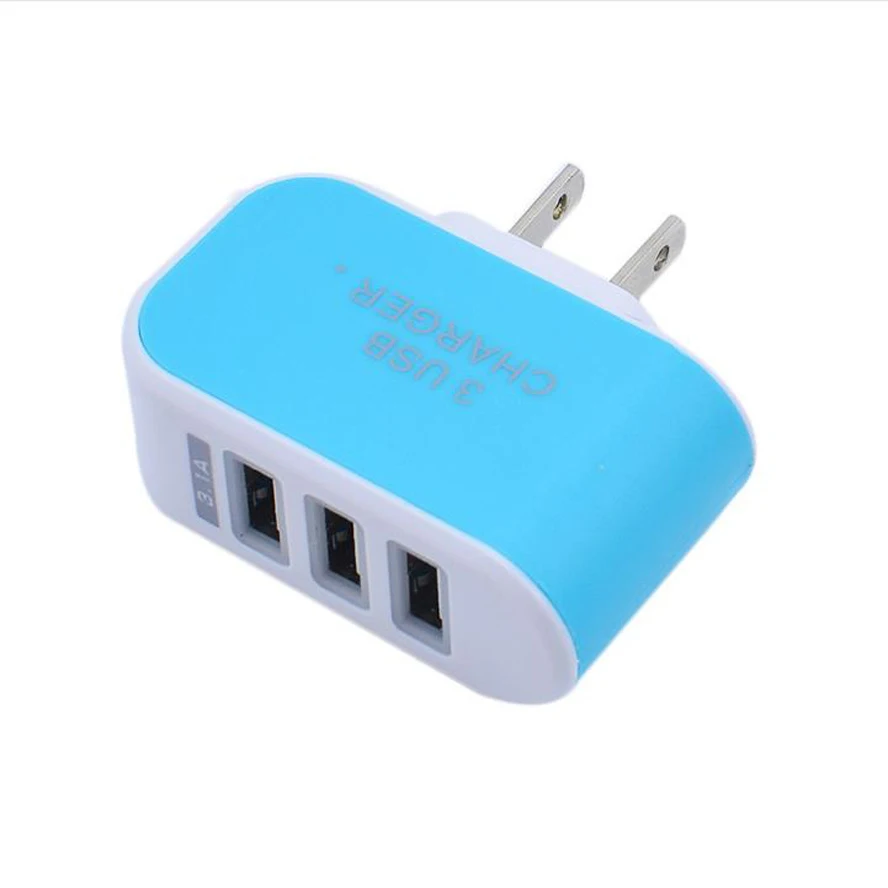 EU/US стандартный штепсельная зарядная станция 3 usb порта дорожный адаптер