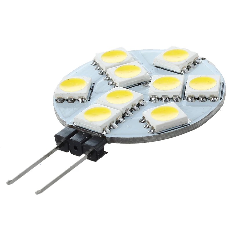 10 шт. G4 DC 12V 9 5050 SMD Светодиодный точечный светильник лампа теплый белый для RV лодки