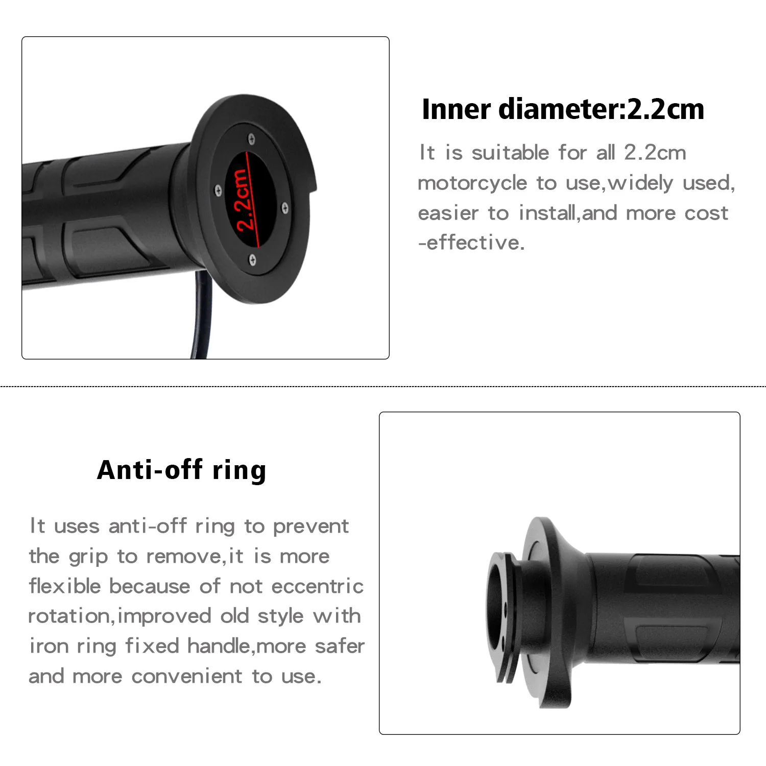 

Motorcycle Heated Handlebar Three-Speed Smart Electric Heating Handle Winter Grip Accessories For ATV