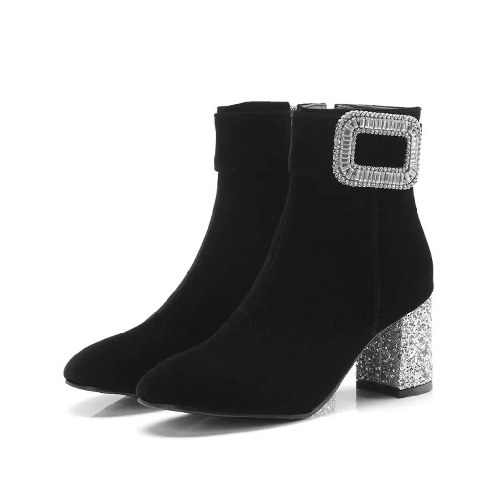 Женские ботильоны с острым носком однотонные дизайнерские ботинки на высоком