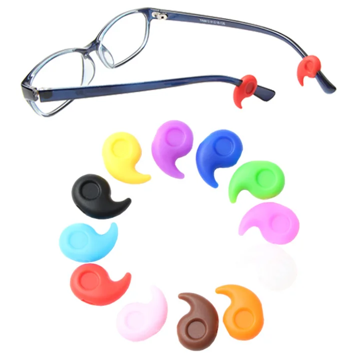 DHEH04 200pcs silicone Sunglasses eyeglasses Anti Slip ear hook temple tip holder glasses holder accessories