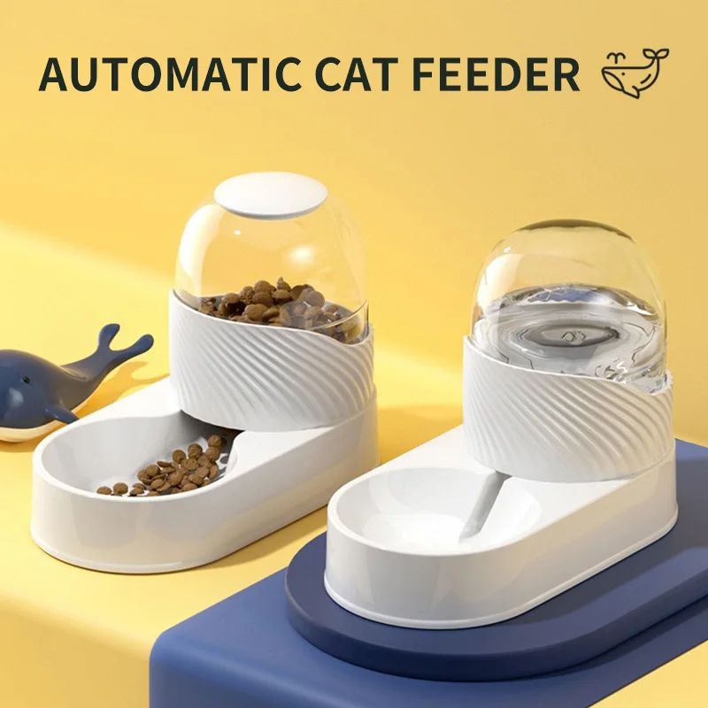 Pet Automatic Feeder 2L Cat Automatic Dispenser Water Fountain Large Capacity Pet Bowls Dog Feeding Bowls Water Bottle