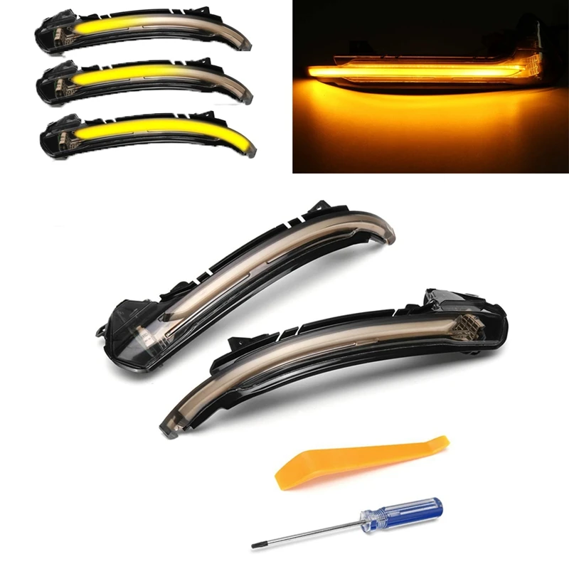 Автомобильный светодиодный динамический сигнал поворота светильник боковые