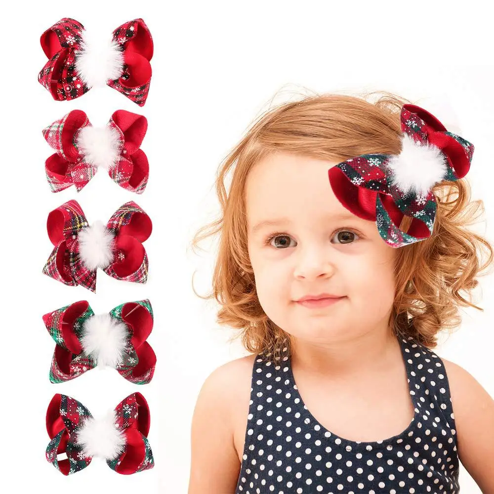 

1pcs Flower Christmas Child Bowknot Hair Band Knot Crown Headdress Baby Girl Mesh Elastic Headband Turban Hair Accessories