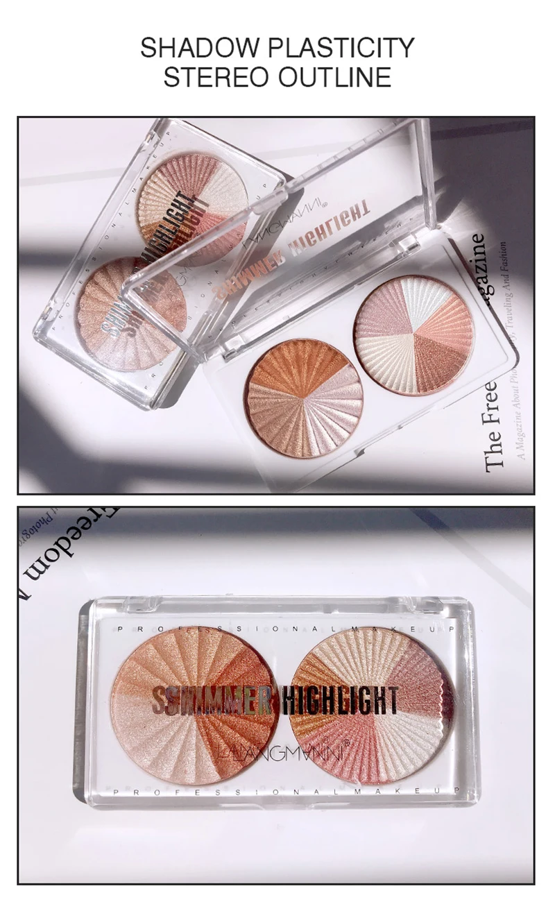 Хайлайтер палитра для лица гладкий блеск мягкая осветляющая кожа мерцающая