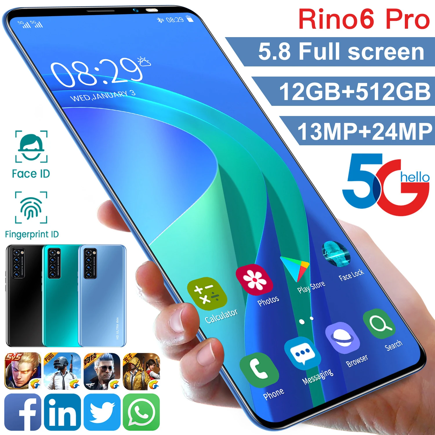 

Rino6 Pro, 5,8 , 12 + 512 , 13 + 24 , 4800