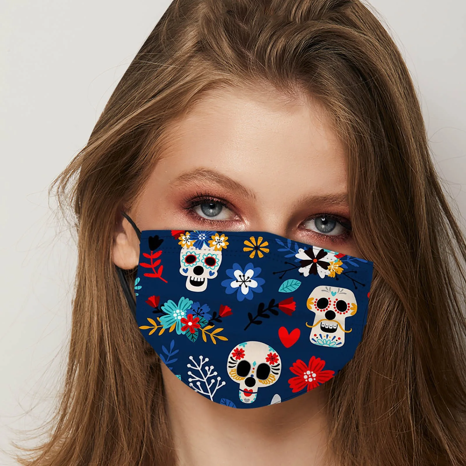 Маска для лица в стиле аниме многоразовая с регулируемыми ремешками | Маски и