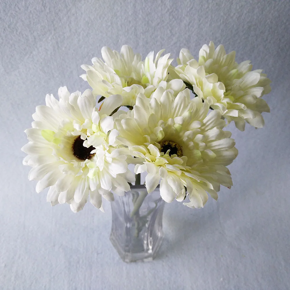 Ручная работа Gerbera модный домашний сад невесты Diy из упаковочного материала Свадебные банкетные Декоративные искусственные цветы ножницы Корона