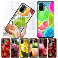 summer fruit tempered glass cover for xiaomi redmi note 10 10s 9 9t 9s 8t 8 9a 9c 8a 7 pro max phone case