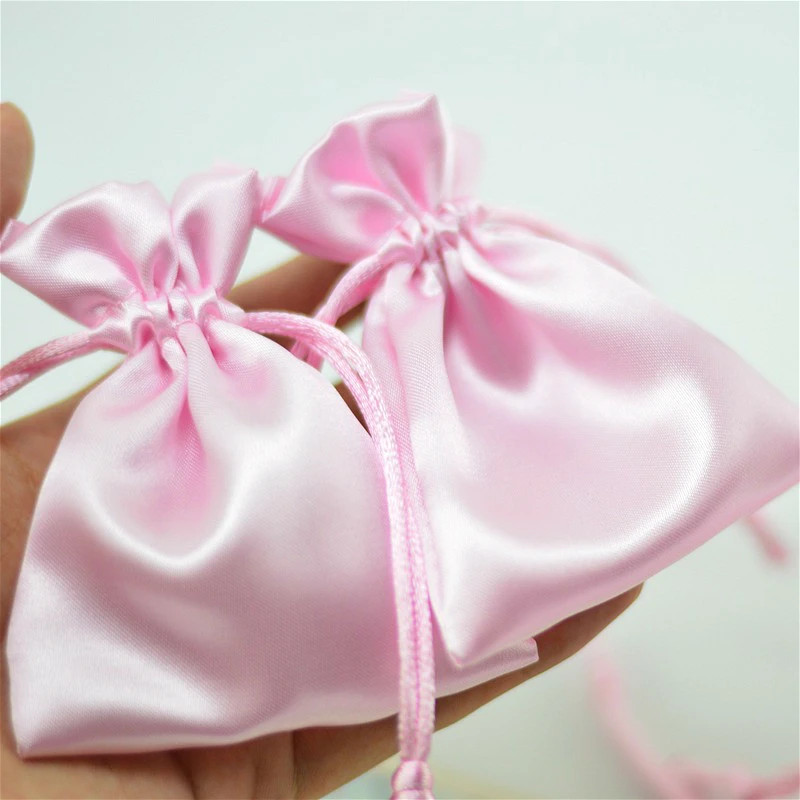 Атласный мешок для подарков упаковка ювелирных изделий с кулиской напечатанный