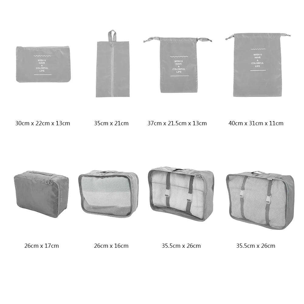 8 шт./компл. для путешествий органайзер хранилище сумочка сумки Портативный