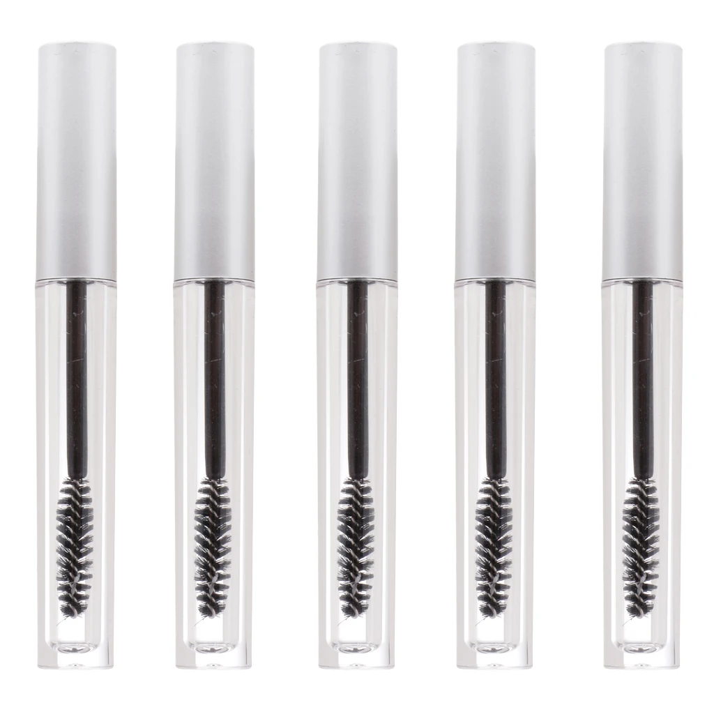 

5Pcs 5mL Empty Mascara Tube Eyelash Cream Vials Liquid Bottle Container Cap