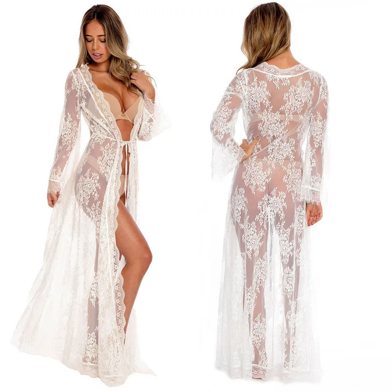 2020 летний пляжный кардиган с длинным рукавом и шнуровкой женские топы Blusas