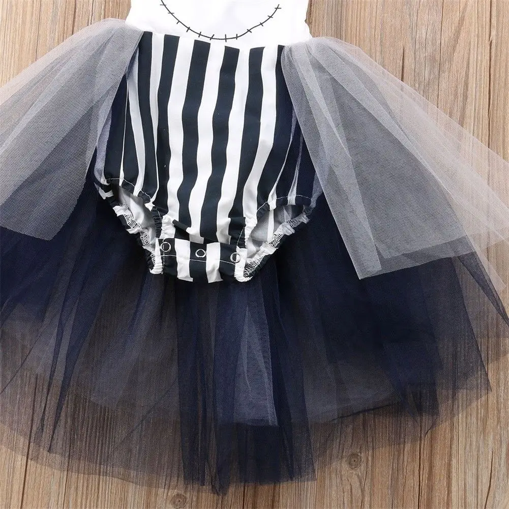 2020 Summer Newborn Toddler Baby Girl Halloween Romper Lace Jumpsuit Playsuit Smiling Face In Pompadour Clothes 3-24M |