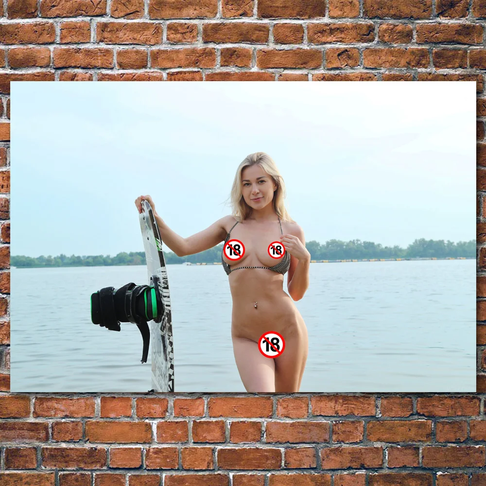 Настенные художественные плакаты модель для взрослых блонд сексуальная девушка