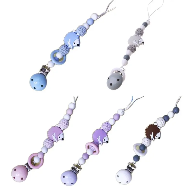 

Lovely Hedgehog Shape Newborn Silicone Pacifier Chain Safety Teething Toy