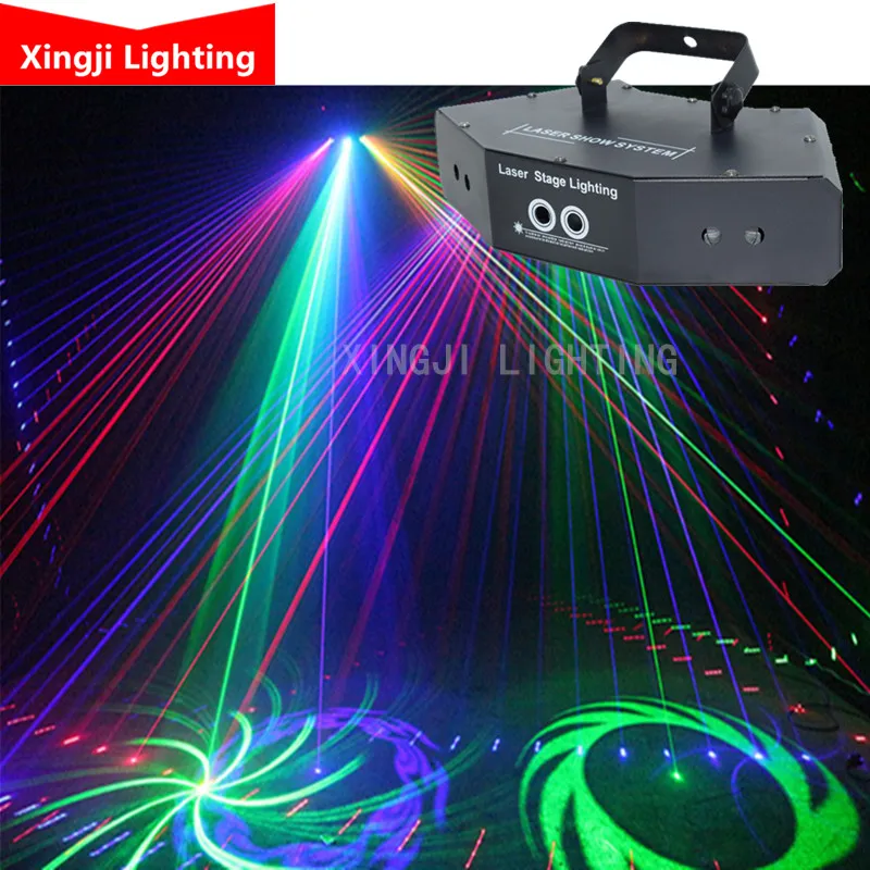 Новинка лазерный луч изображения с 6 линзами RGB сканирование лучей DMX для DJ