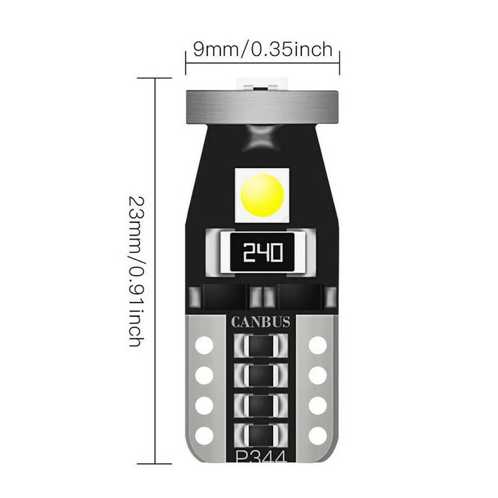 Упаковка из 10 шт. W5W T10 3030 3SMD Белый светодиодный Клин боковой светильников и ламп