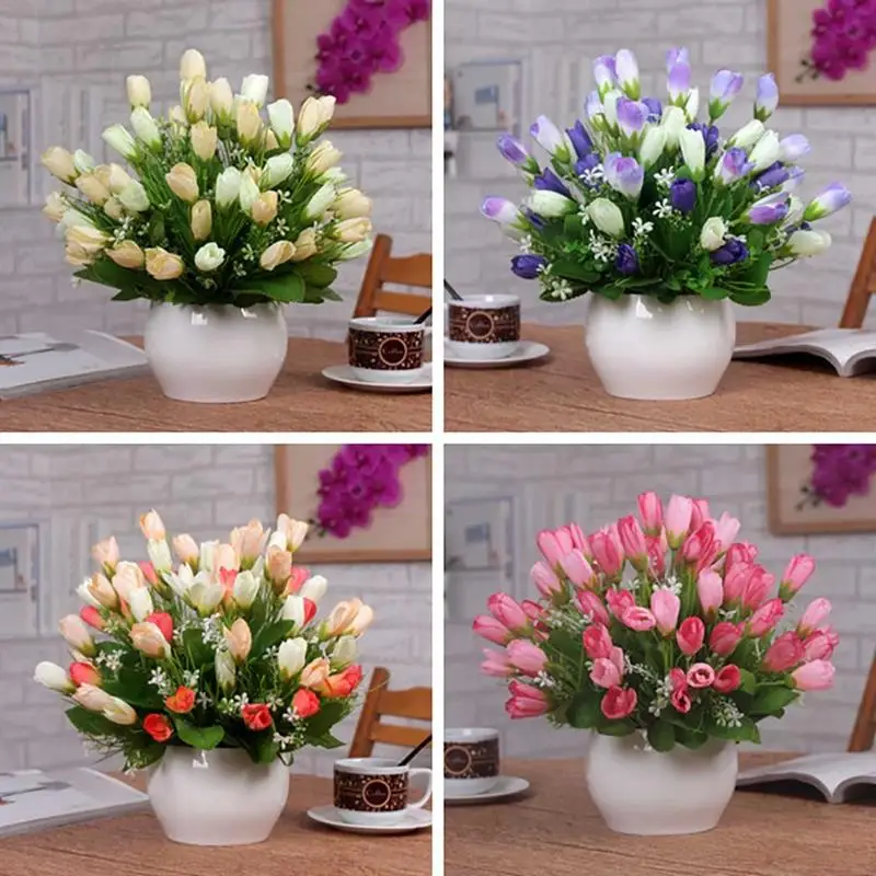 1 шт. искусственный цветок тюльпана букет вечерние свадебные украшения цветы