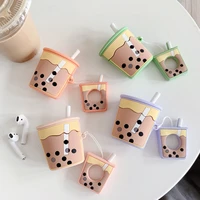 for airpods case3d cartoon pearl milk tea case for airpods pro case soft silicone earphone case for airpods 12 case