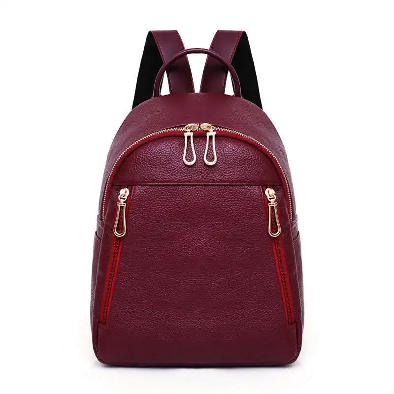 Женские кожаные рюкзаки для девочек, Sac A Dos Mochilas, повседневные Рюкзаки для путешествий, школьный рюкзак, Женский винтажный рюкзак для девушек