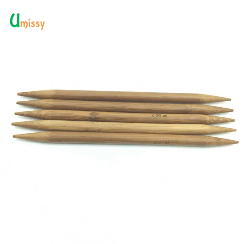 Двойная Точка Вязание Бамбуковые Иглы Ткачество 15 Размеры 5 шт./Размер 75 шт./компл.