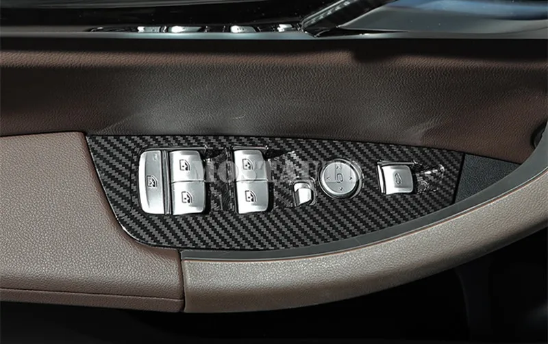 For BMW X3 G01 X4 G02 Carbon Fiber Style Door Window Switch Trim Cove 2018-2021 4pcs Car Accessories Interior Decor | Автомобили и