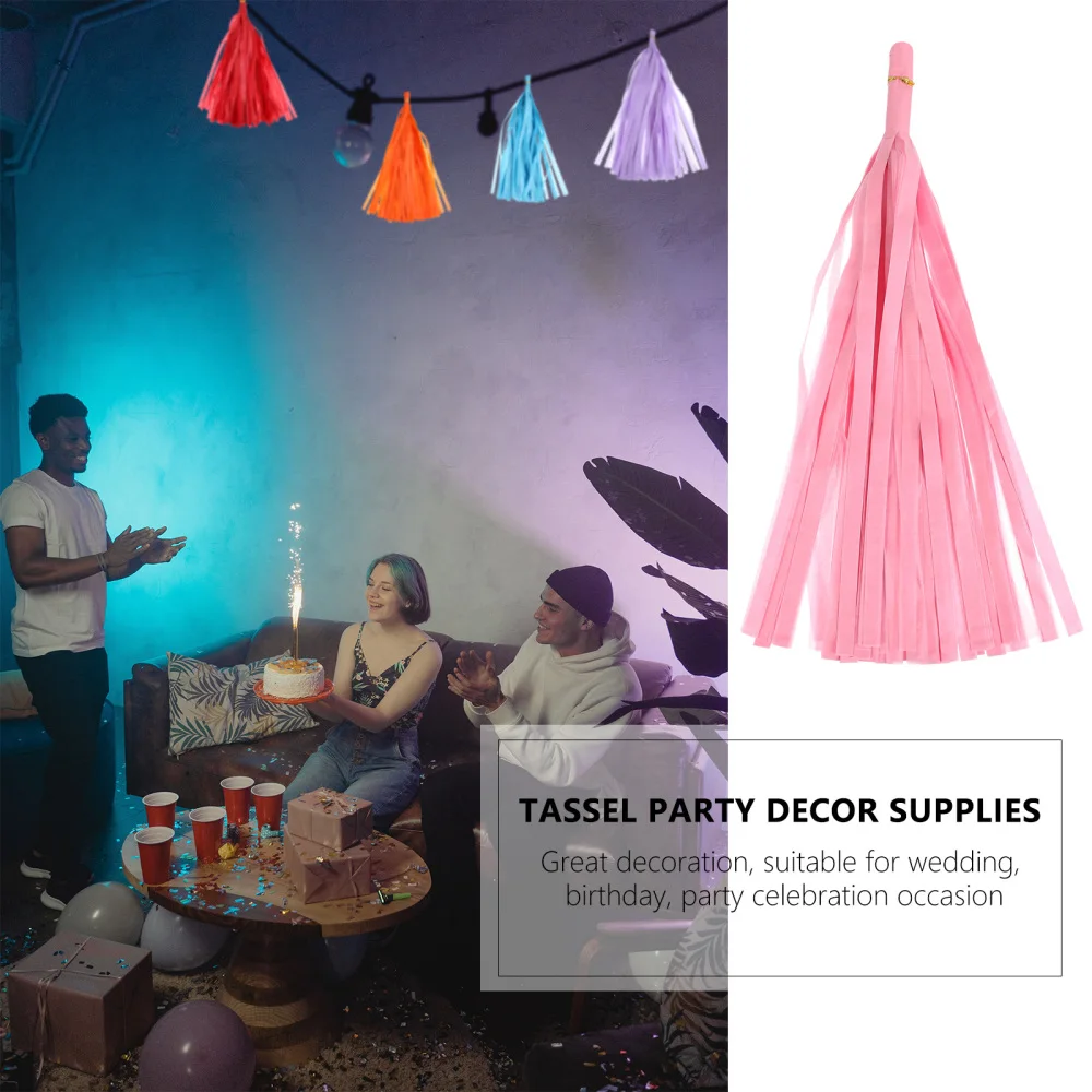 

10 Packs Paper Tissue Banner Paper Tassel Pendants Wedding Party Decoration