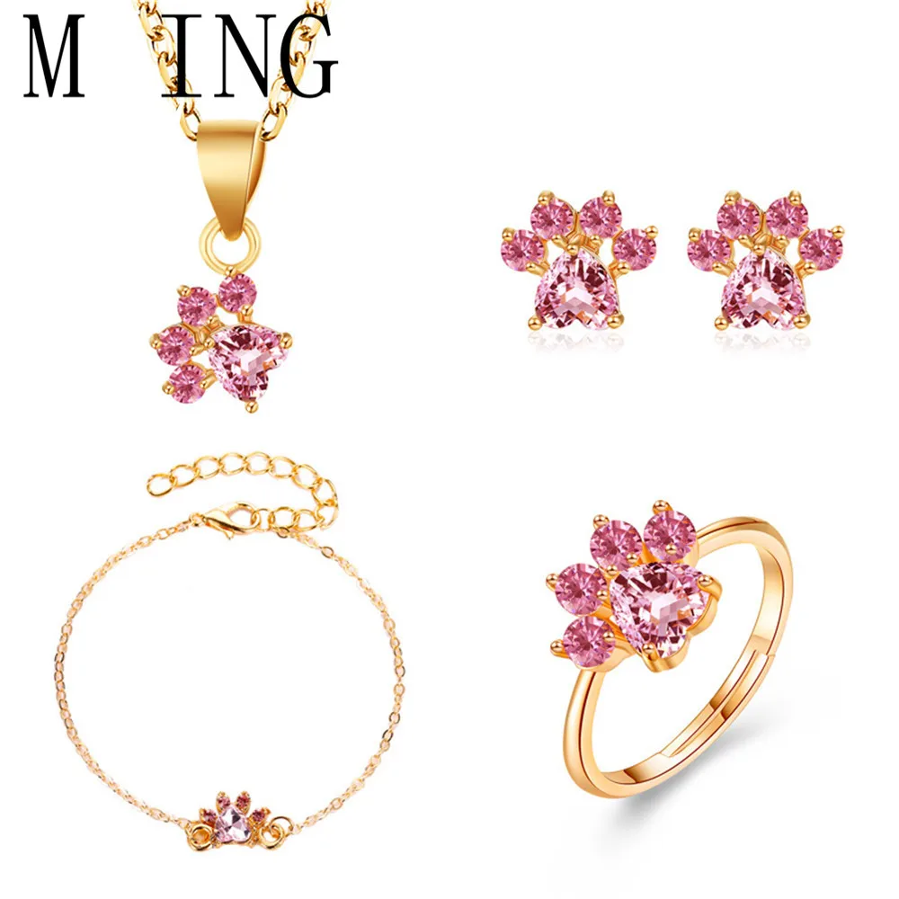 MLING 4 шт./компл. новейший набор ювелирных изделий из циркония в Корейском стиле