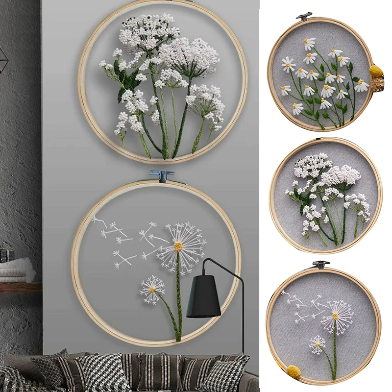 

Embroidery Kit with Instructions 1 Set Thread 1 Cloth Embroidery Hoops TSH Shop