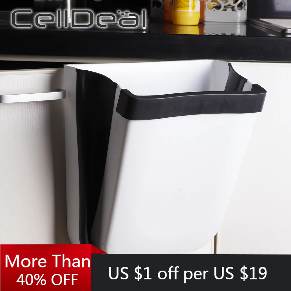 1 шт. складное мусорное ведро для кухонного шкафа подвесное настенное ванной