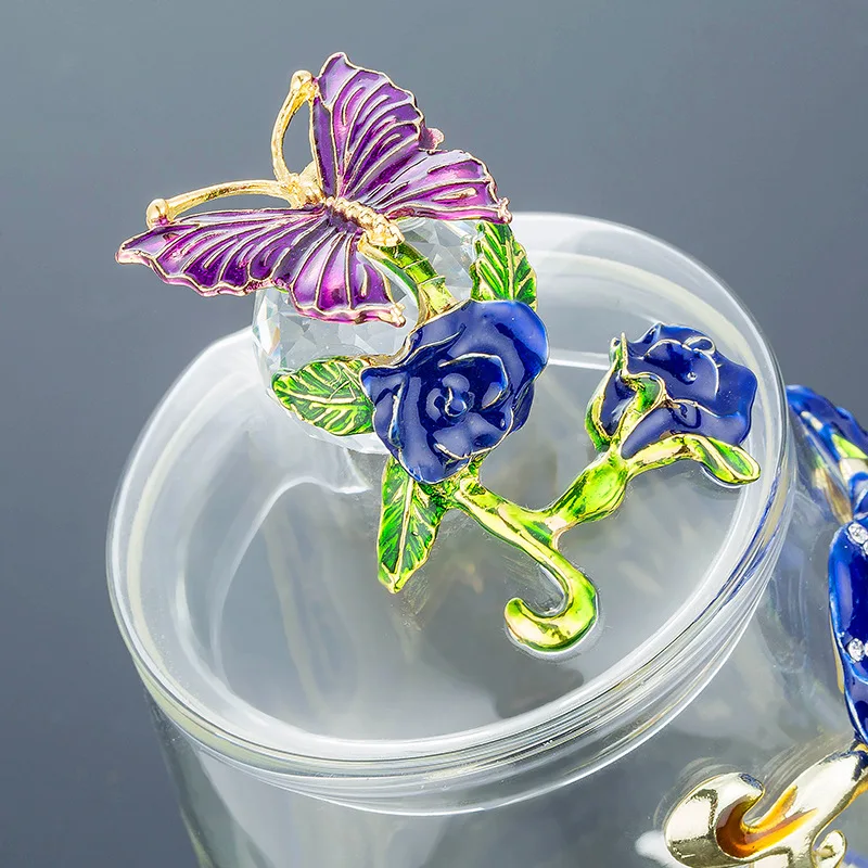 GLLead Красота и новизна эмалированное стекло Кофе чашка цветок Чай стаканчиков для