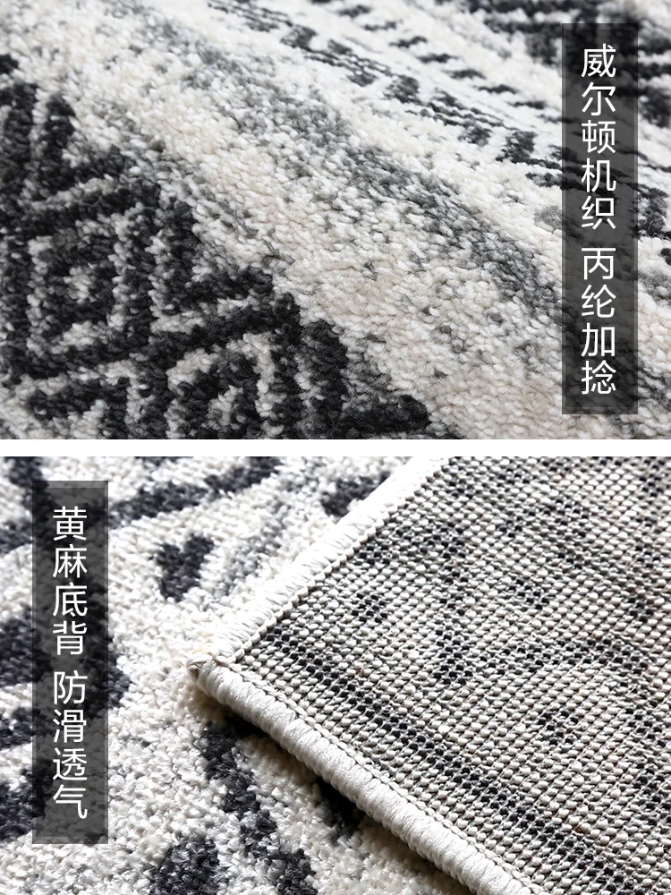 

Nordic Carpet Living Room Light Luxury Thick Bedroom Rug Modern Study Room Sofa Coffee Table Floor Mat Large Rugs And Carpets