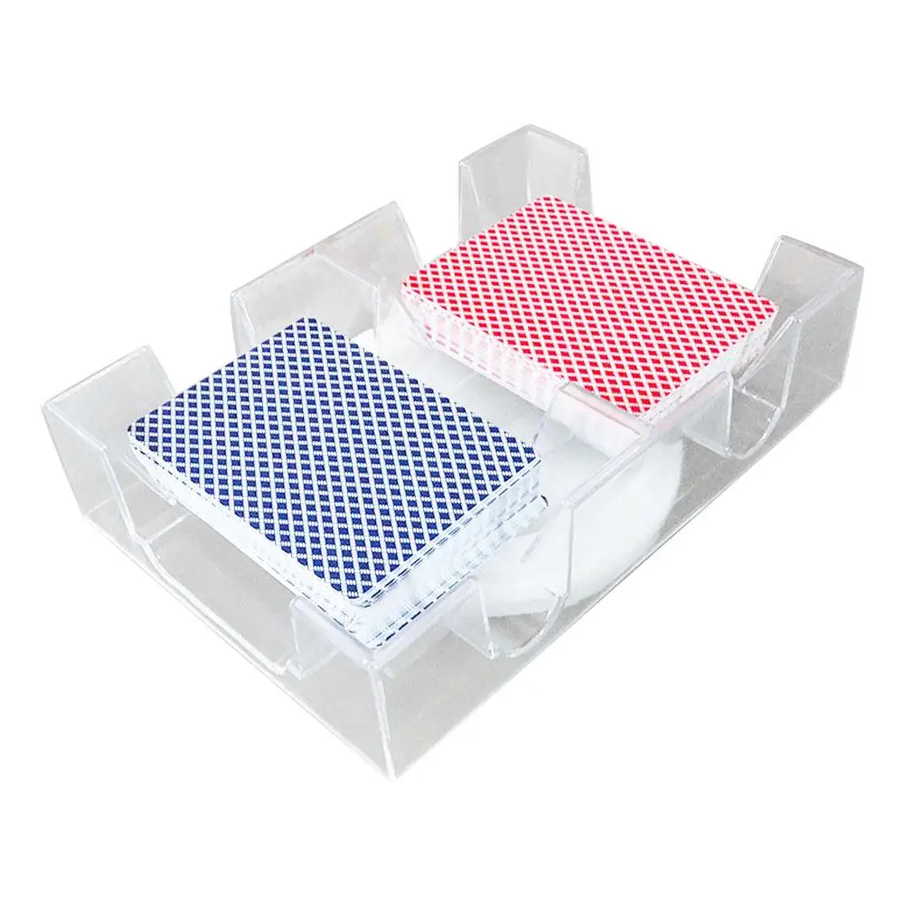 Подноса игральной карты прочный 2/6 палуба вращающийся Настольная игра лоток для