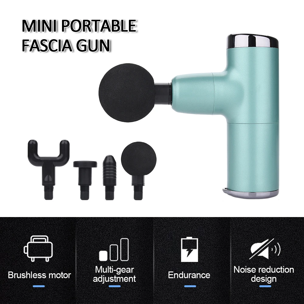 Мини электрический массажный пистолет для глубоких мышц массажер тела ударных