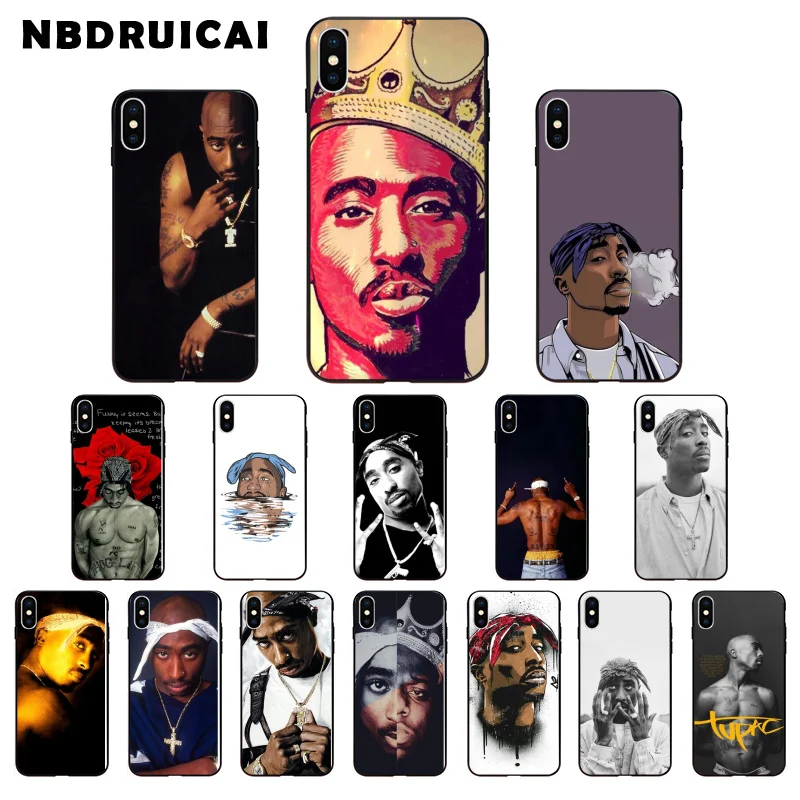 Чехол для телефона из мягкого силикона и термополиуретана NBDRUICAI 2pac Tupac Biggie чехол